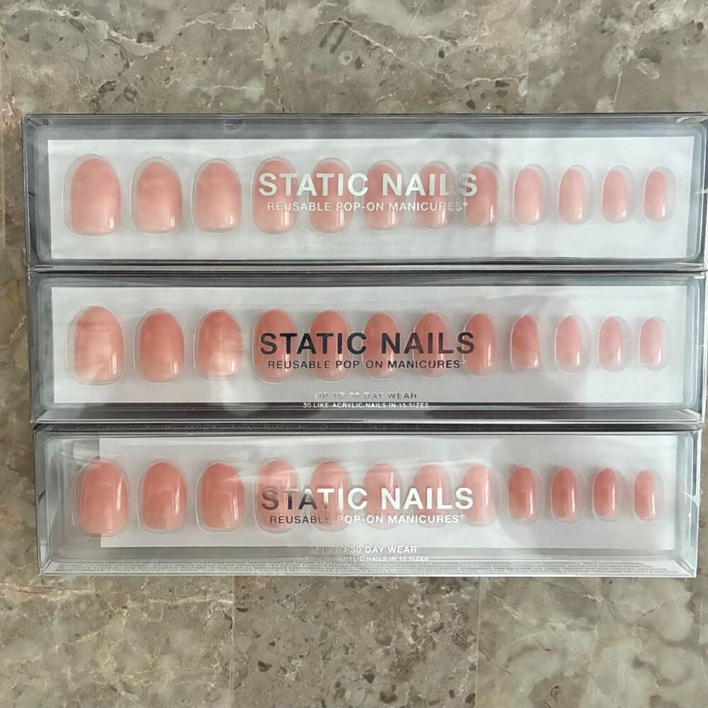 3 Pack Static Reusable Nails 30 pc